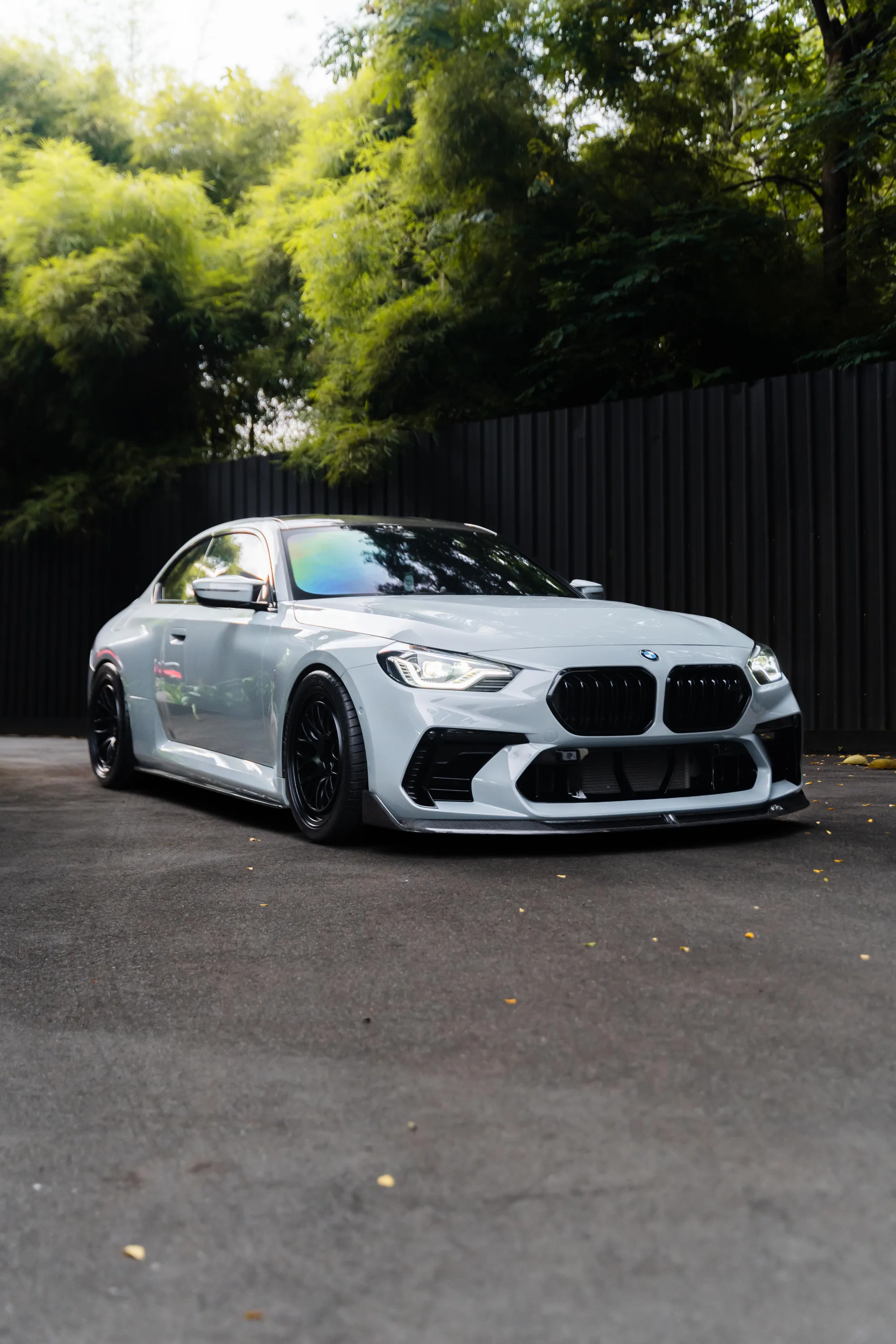Close view of an original automotive paint finish.